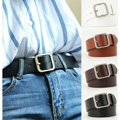 Fashion Women Girl Belt Classic Fashion Solid Genuine Leather Waistband Wide Belt Strap Belts