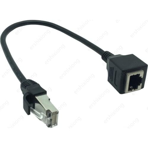 RJ45 8P8C FTP STP UTP Cat 5e Male to Female Lan Ethernet Network Extension Cable 30cm