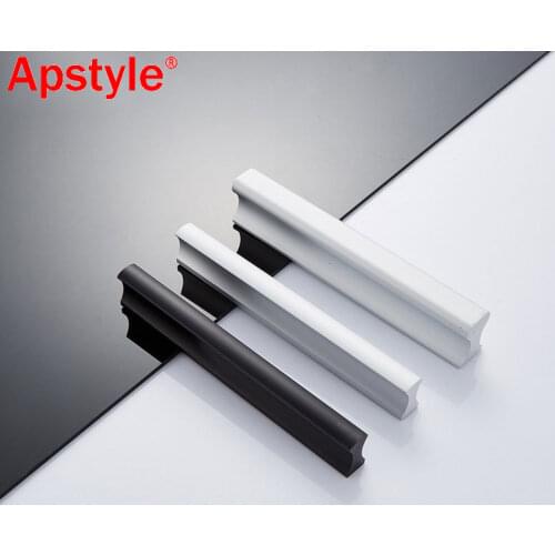 Silver black Modern cupboard kitchen handle dresser wardrobe pull drawer cabinet knob mirror Zinc Aolly hardware