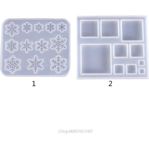 Silicone Molds Snowflake Square Jewelry Mold DIY Jewellery Making Accessories UV Resin Tool Jy15 20 Dropship