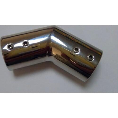 2PCS 304 Stainless Steel Shower Corner Connection 135 Degree Pipe Connector Bathroom Pipe Tube Connect Fittings Dia 25mm