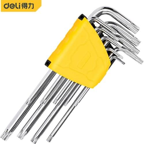 Deli3091 Hex Wrench Set Screwdriver Universal Allen Key 1.5-10mm Double-End L Type Hexagon Flat Ball Spanner Metric Hand Tools