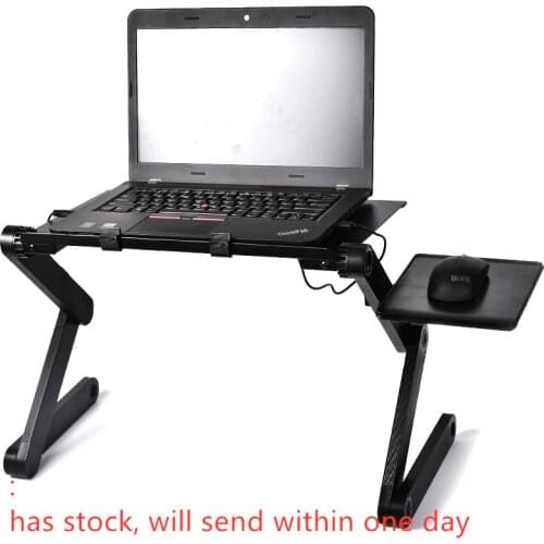 Aluminum Alloy Laptop Table Adjustable Portable Folding Computer Desk Students Dormitory Laptop Table Computer Stand Bed Tray