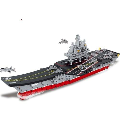 Sluban 0399 1:450 Aircraft Carrier Warship Navy Submarine Building Blocks City Military Ship Plane Brick
