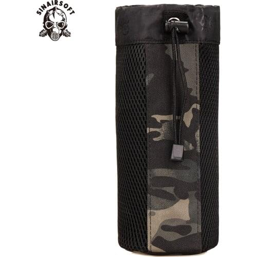 SINAIRSOFT MOLLE System Single Water Bottle Climbing Bags Kettle Pouch Army Durable Travel Hiking Tactical Outdoor Water Bag