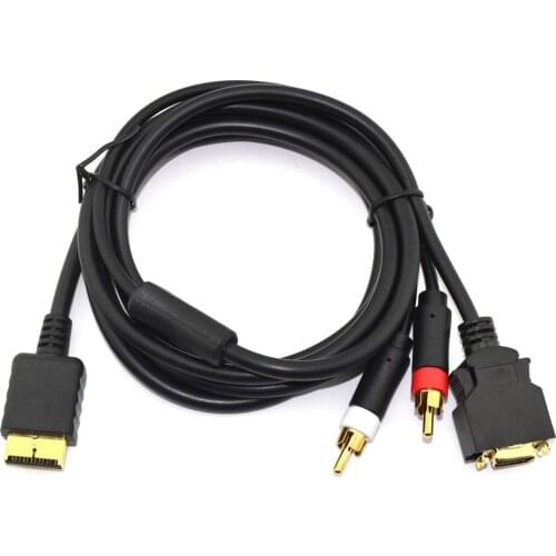 10 PCS For Sony PlayStation 2 3 HDTV D Video Cable D Terminal AV Cable universal for PS3 PS2 D terminal cable cord line
