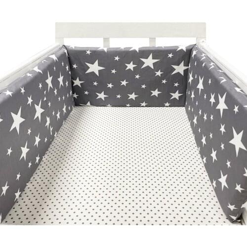 Crib Fence Nursery Nordic Star Design Baby Bed Thicken Bumper 1 Pc Crib Around Cushion Cot Protector Pillows Newborns Room Decor