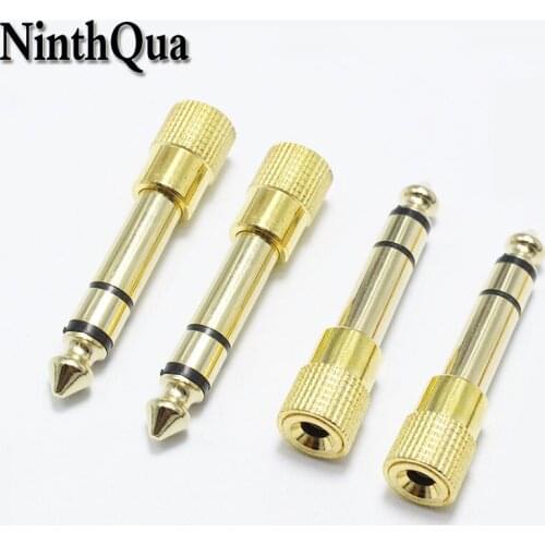 1/8" 3.5mm Female to 1/4" 6.5mm Male Plug Stereo Headphone Microphone Audio Adapter Converter Jack with Great Connectivity