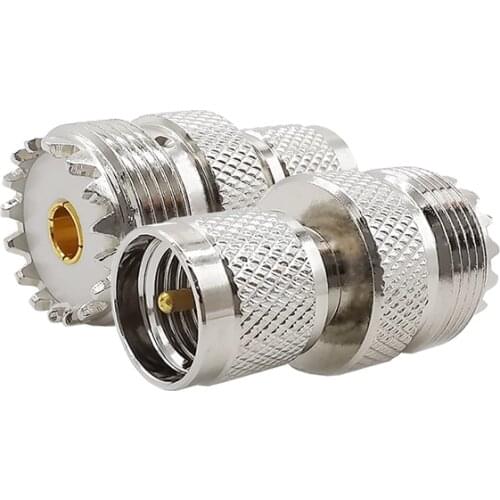 1Pcs PL259 SO239 UHF Male Plug to UHF Female Jack Straight RF Coaxial Connector RF Converter