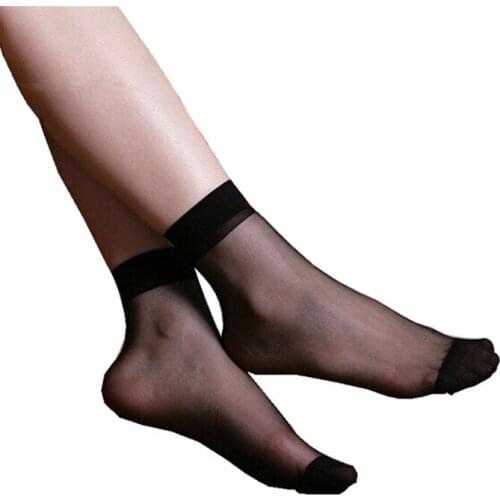 10PairsHot sale cool and breathable summer style sexy black skin socks solid color elastic high quality female girl stockings