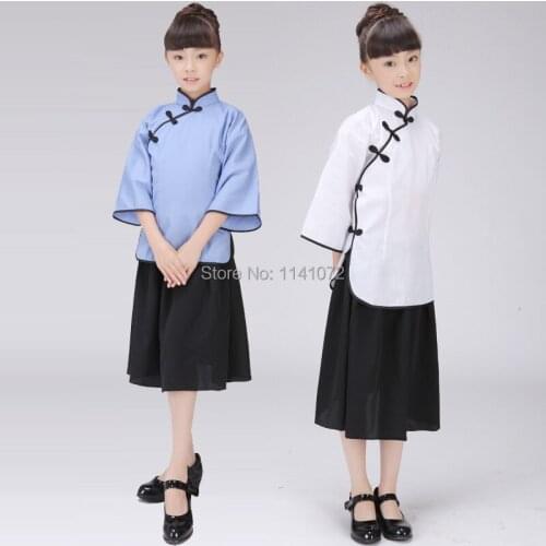 2015 Fashion Five Four Girl Clothes In The Republic of China Uniforms Graduation Gown Portrait of Chinese Tunic Suit