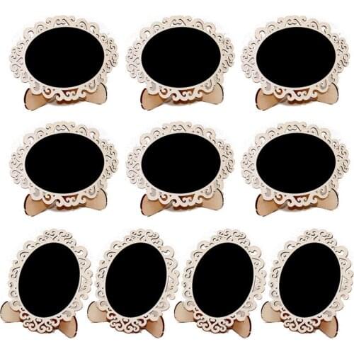 30pcs/lot small erasable wood chalkboard children blackboard decorative table number wedding party zakka wholesale