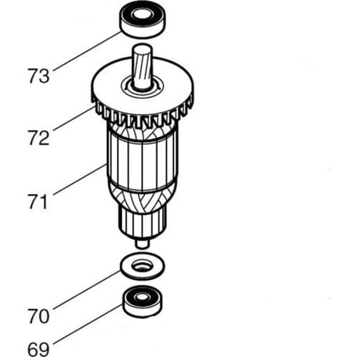 AC220-240V MAKITA 516863-9 Rotor Motor Armature for HM1304 Rotor