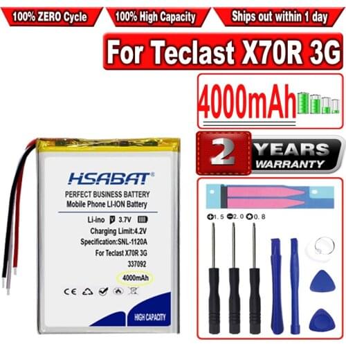 HSABAT 4000mAh 337092 Battery for Teclast X70R 3G Tablet PC
