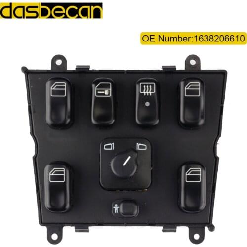 Dasbecan Car Power Window Control Master Switch Button For Mercedes-Benz ML320 ML430 ML500 ML55 1998-2003 1638206610 A1638206610
