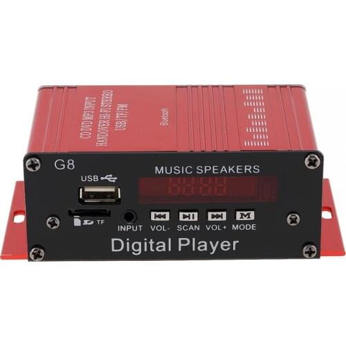 12V G8 Car Amplifier HIFI Audio Power Amplifier Bluetooth Stereo Cars Theater Amplifiers FM Radio Dropshipping