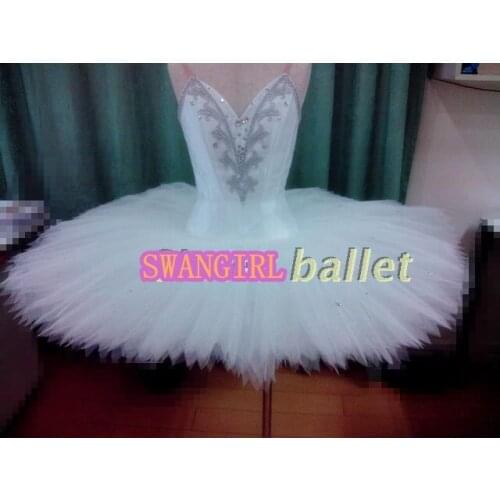 White bird calssical ballet tutu adult swan lake ballet cosutmes white pancake tutu sleeping beauty ballet costumes SB0061