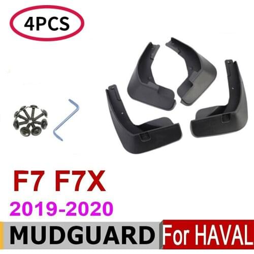 4pcs Car Mud Flaps Mudflaps Splash Guards Mud Flap Mudguards Fender Flares Fit for Haval F7 F7x 2019-2020 Accessories