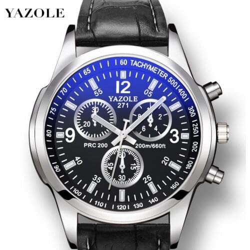 Leather Strap Quartz WristWatch Gifts for Men Watches Male Clock Luminous Waterproof Watch Relogio Masculino YAZOLE Men Watch