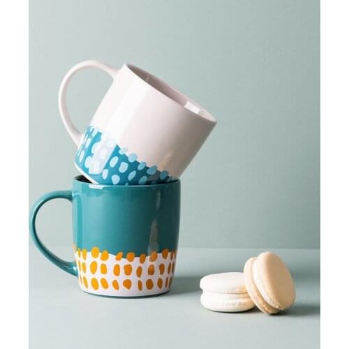 House Procelain Coffee Mugs Lovers Water Tea Cups Office Creaive Drinkware Breakfast Mark Coffeeware