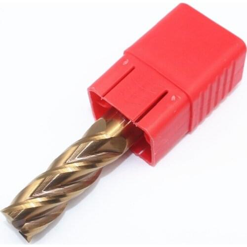 1pc HRC55 D16X45LXD16X100L spiral milling cutter 16mm CNC tool lengthening cutter 4Flutes tungsten alloy coated milling cutter