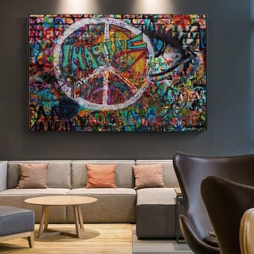 Graffiti Street Art All You Need Is Love Canvas Poster And Prints Wall Abstract Painting For Modern Living Room Decoration Mural