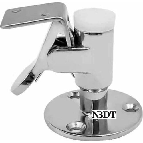 Chrome Plated Solid Brass Cousion Doorstop Door Stop Holder Stopper Catch Hook Boat Yacht Marine Hardware