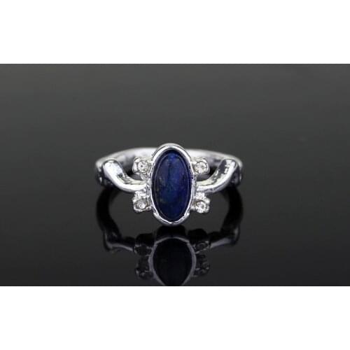 MQCHUN Fashion Movies Jewelry The Vampire Diaries Ring Elena Gilbert Daylight Rings Vintage Crystal Ring Blue Lapis Cosplay Gift