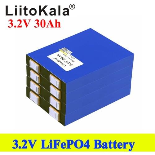 LiitoKala LiFePo4 3.2V 30AH 5C 3.2V battery for diy 12V 24V 36V 48V lifepo4 e-bike e scooter wheel chair AGV car Golf carts
