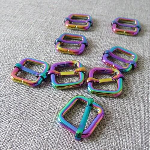 10pcs/Lot 15mm Metal Adjuster Hardware For Knapsack Bag Handbag Dog Collar Sewing Accessories Purse Straps Belt Loop Buckle