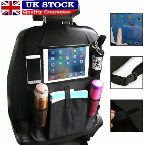 Multifunction Adjustable Waterproof Car Back Seat Organizer Ipad Tablet Holder Storage Kick Mats Kids Tidy