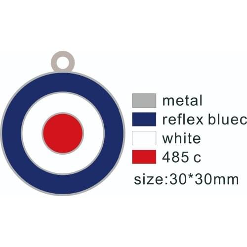 Mod target Charm with loop-(No accessories)-Iron+paints+epoxy plated in silver color-(300pcs/lot)