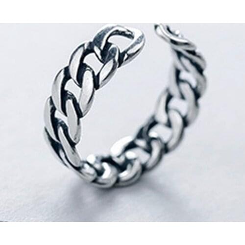 Fashion Jewelry Chain Gorgeous Unisex Antique Vintage Opening Plated Finger Ring
