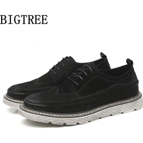 Mens Shoes Casual Luxury Brogue Shoes Men Winter Luxury Brand Mens Shoes Genuine Leather Buty Damskie Botines Hombre Ayakkabi