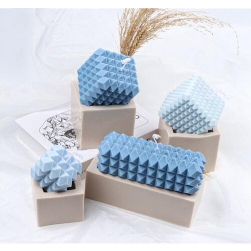 Sharp Angle Cube Soy Wax Mold Silicone Candle Mold Aromatherapy Diy Soap Silicone Mold Handmade Candle Making Supplies