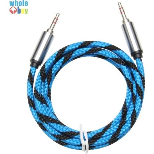 500pcs/lot Wholesale Durable Audio Cable Durable 1.5m Snake Pattern Style Male To Male AUX Cable for Iphone Computer Aux Cord