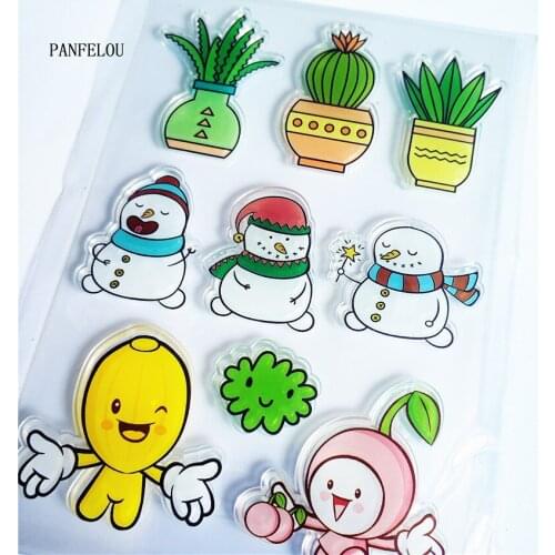 PANFELOU Garden elves Transparent Silicone Rubber Clear Stamps cartoon for Scrapbooking/DIY Easter wedding album