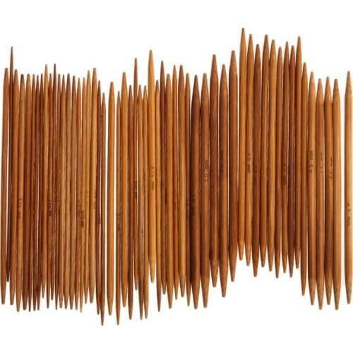 55/75pcsMany kinds Sizes 13cm Bamboo Knitting Needles Crochet Hooks Double Pointed Carbonized Bamboo Needles Sweater Weave Craft