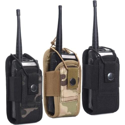 Tactical Molle Radio Pouch Military Walkie Talkies Holster Waist Bag Holder Pocket Hunting Paintball Interphone Holster Carrier