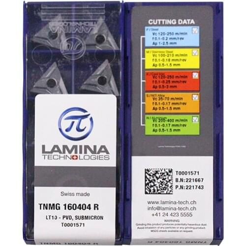TNMG160404R LT10 100% Original LAMINA carbide insert with the best quality 10pcs/lot free shipping