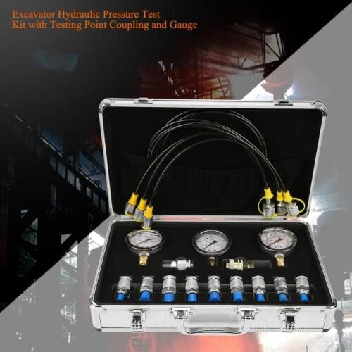 Vacuometro Digital Excavator Hydraulic Pressure Test Kit with Testing Point Coupling and Gauge Tyre Pressure Meter