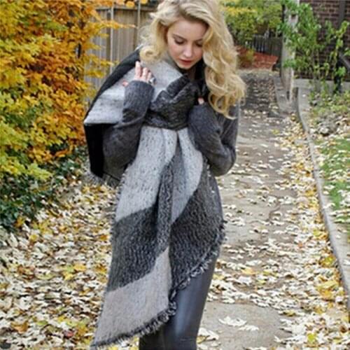Women Long Scarves Cashmere Winter Soft Warm Scarf Wrap Shawl Plaid Scarf Scarves Wraps Accessories