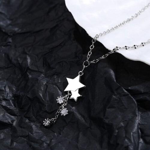 Luckydays New Tassel Stars Necklace Female Unique Design Romantic Exquisite Jewelry Adjustable Birthday Party