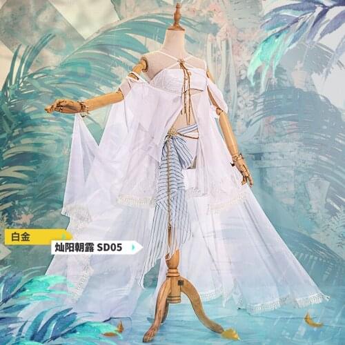 Game Arknights Platinum White Swimsuit Cosplay Costume Halloween Suit For Women Outfit 2020 New