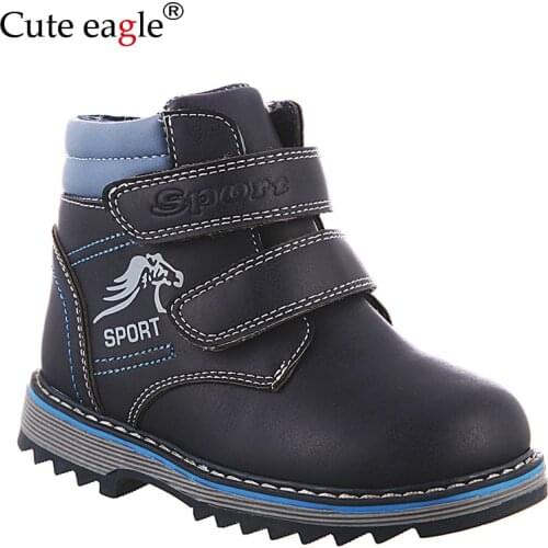 Winter Boots For Boys Felt Boots Little Kids Woolen Plush Warm Snow Boots For Boys Waterproof Martin Boots EU Size 27-32