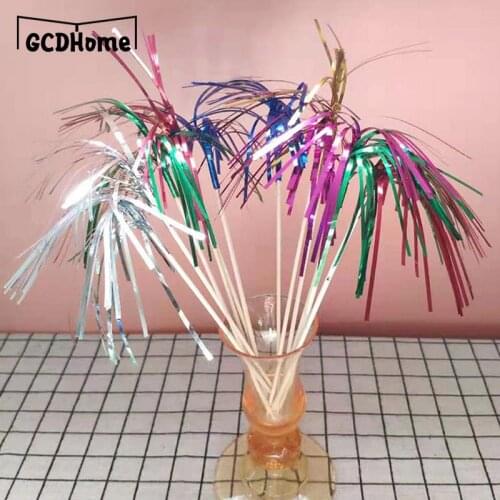 100Pcs Cocktail Fireworks Drinking Picks Sticks for Wedding Halloween Party Decoration Supplies Drink Holiday Stick Ornaments