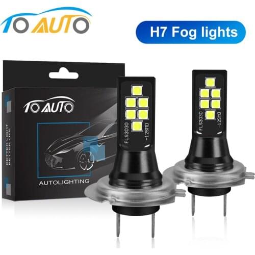 2pcs H7 LED Fog Light Bulbs Car H7 LED Driving Lamp Auto 12V 6000K White