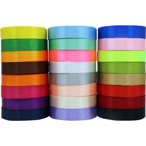 36 Color 25mm 25Yard/Roll Handwork Polyester Silk Satin Ribbons Bow Home Party Decorations DIY Christmas Gifts Wrapping Supplies