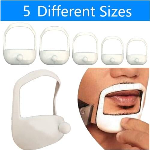 5 Pcs/set Beard Styling Tools for Men Stylish Goatee Symmetric Template Hair Trimming Care Tool with Centimetre Scale