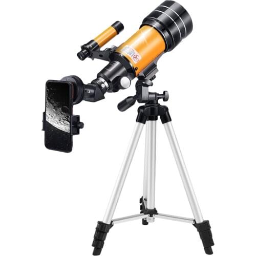 Astronomical Telescope 70mm Telescope Moon Watching for Kids Adults Astronomy Beginners 15X 150X Lens with Finder Scop
